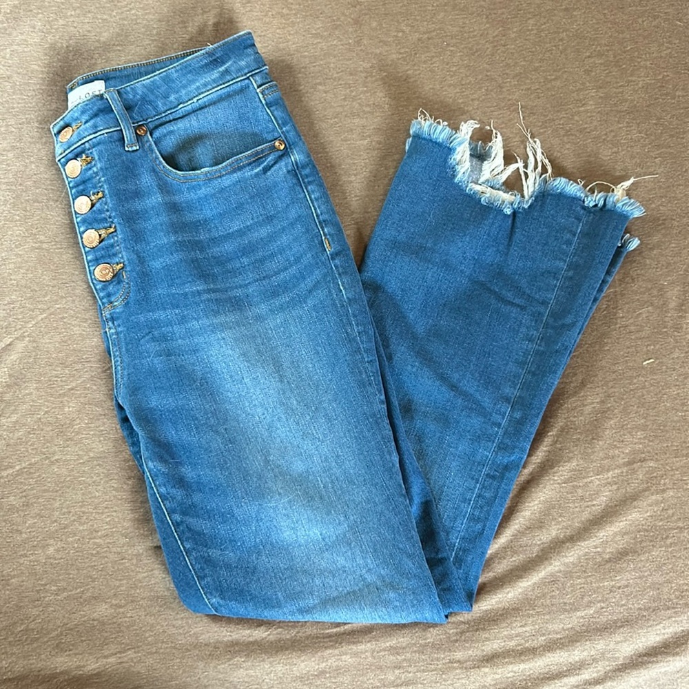 Loft Curvy High Rise Kick Crop Jeans